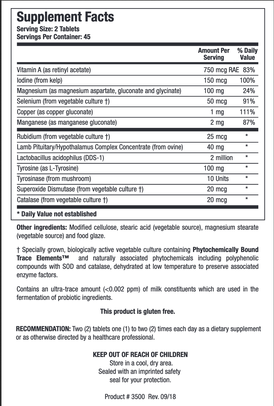 Thyroid Support Complex 90 Tablets Biogeek