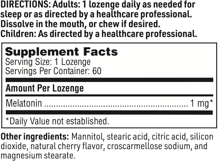 Melatonin 1 mg 60 Lozenges Biogeek