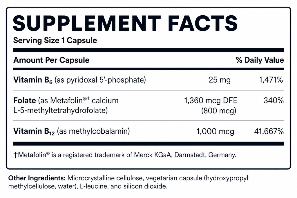 Methyl B Trio 60 capsules Biogeek