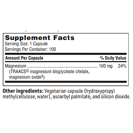 Magnesium Glycinate Complex 100 Capsules Biogeek