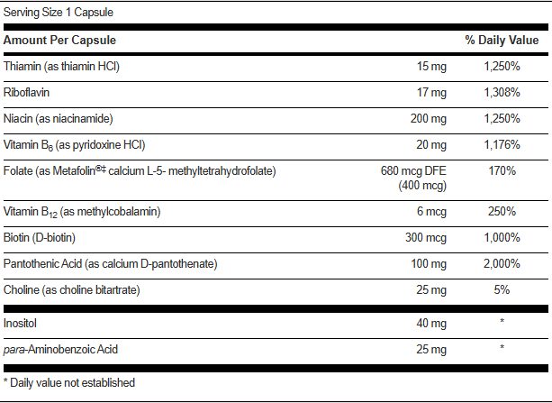 B Complex Plus 100 capsules Biogeek