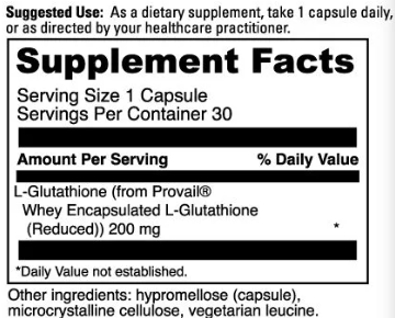Glutathione 30 capsules Biogeek