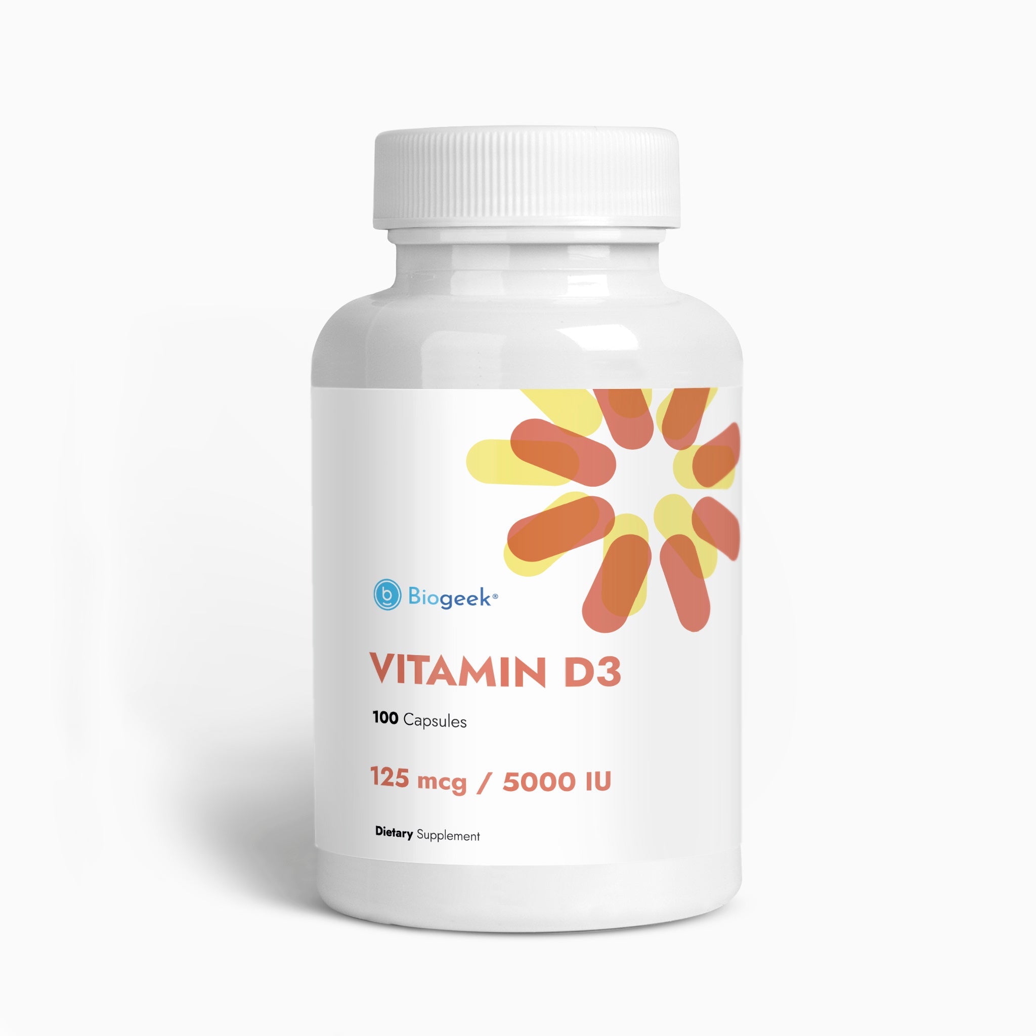 Vitamin D3 5,000 IU 100 capsules Biogeek